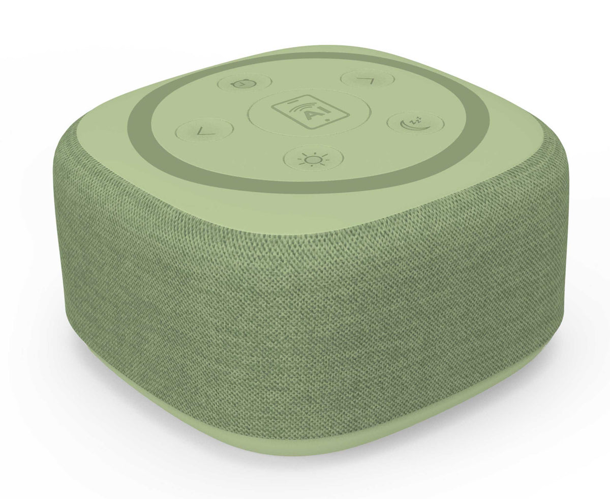 Gemini Sound BRS-180 Bluetooth Home Speaker, Night Light, 16 Sleep Sounds, LED Clock and Voice-Assistant Button - Green