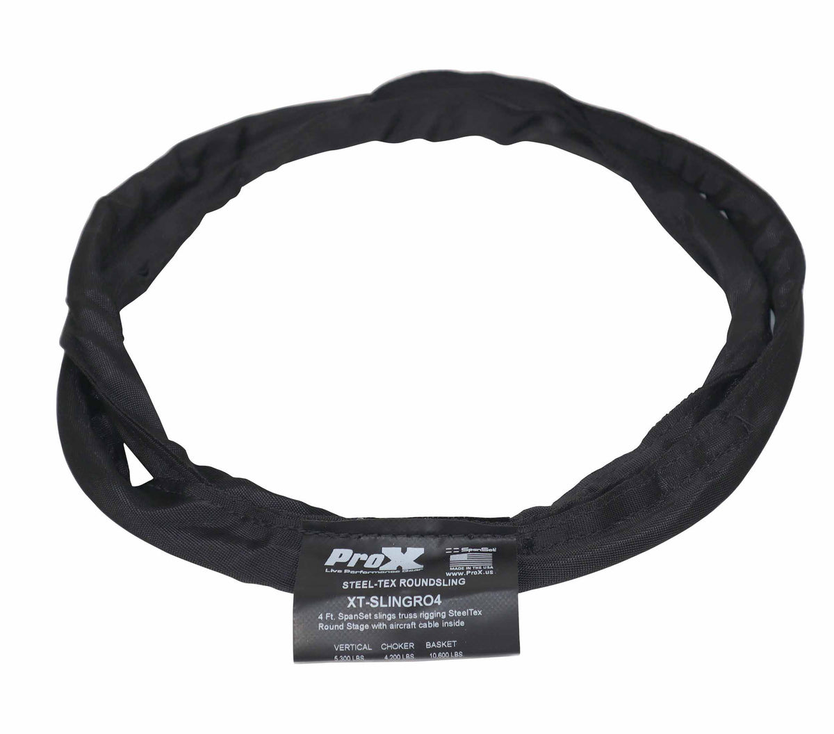 ProX XT-SLINGR04 4ft SpanSet SteelTex Round Sling for Truss Rigging with Aircraft Steel