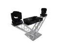 ProX XT-VERRAZANO30 VERRAZANO V-Shape Aluminum Truss DJ Table with Elevated Monitor Shelves