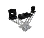ProX XT-VERRAZANO30 VERRAZANO V-Shape Aluminum Truss DJ Table with Elevated Monitor Shelves