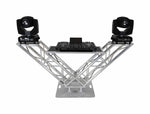 ProX XT-VERRAZANO30 VERRAZANO V-Shape Aluminum Truss DJ Table with Elevated Monitor Shelves