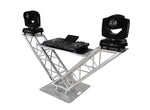 ProX XT-VERRAZANO30 VERRAZANO V-Shape Aluminum Truss DJ Table with Elevated Monitor Shelves