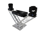 ProX XT-VERRAZANO30 VERRAZANO V-Shape Aluminum Truss DJ Table with Elevated Monitor Shelves
