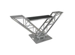 ProX XT-VERRAZANO30 VERRAZANO V-Shape Aluminum Truss DJ Table with Elevated Monitor Shelves