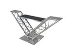 ProX XT-VERRAZANO30 VERRAZANO V-Shape Aluminum Truss DJ Table with Elevated Monitor Shelves