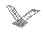 ProX XT-VERRAZANO30 VERRAZANO V-Shape Aluminum Truss DJ Table with Elevated Monitor Shelves