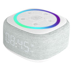 Gemini Sound BRS-180 Bluetooth Home Speaker, Night Light, 16 Sleep Sounds, LED Clock and Voice-Assistant Button - White