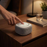 Gemini Sound BRS-180 Bluetooth Home Speaker, Night Light, 16 Sleep Sounds, LED Clock and Voice-Assistant Button - White