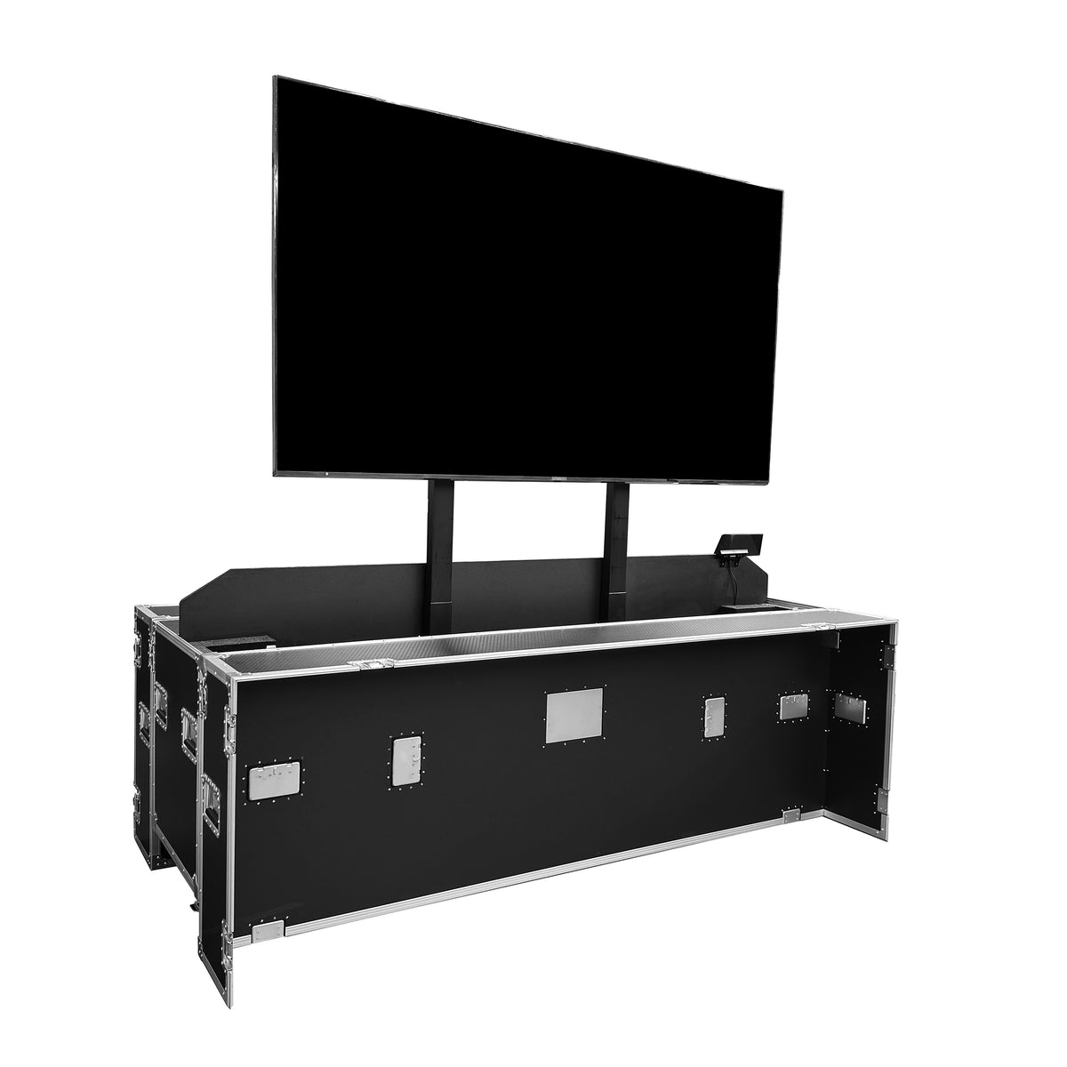 Odyssey FZFS-100W-AC-LIFT,  Indoor Electric Motorized TV Lift Case with Casters