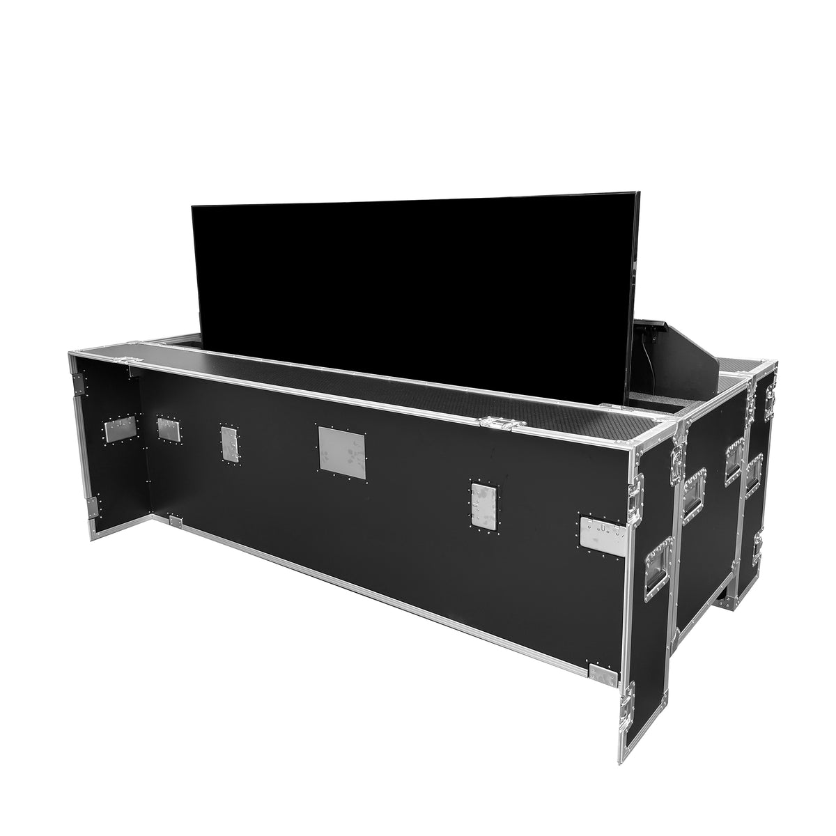 Odyssey FZFS-100W-AC-LIFT,  Indoor Electric Motorized TV Lift Case with Casters