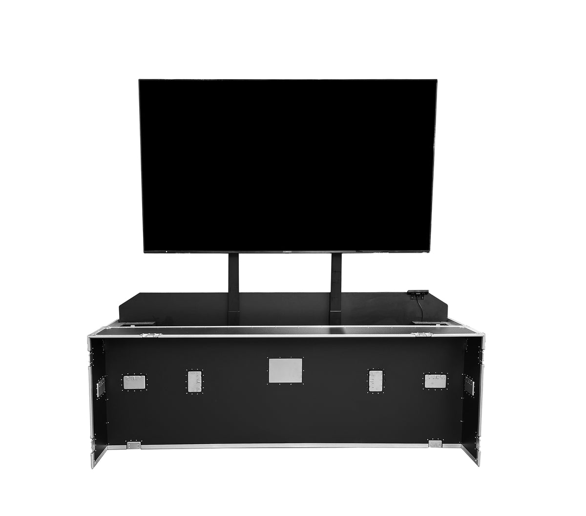 Odyssey FZFS-085W-AC-LIFT Motorized TV Lift Case with Casters for 85 Inch Flat Screen TVs