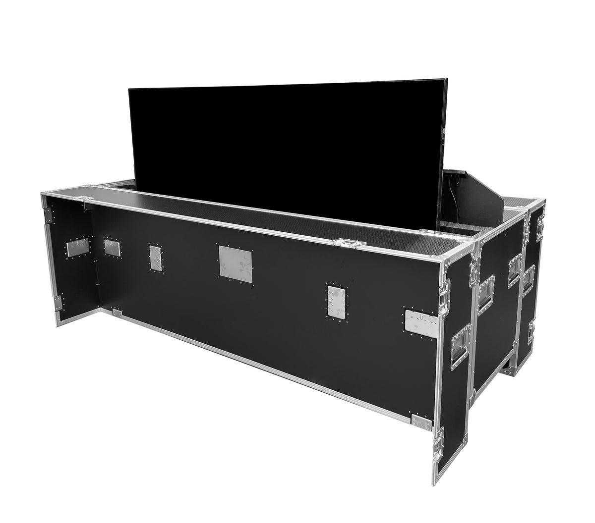 Odyssey FZFS-085W-AC-LIFT Motorized TV Lift Case with Casters for 85 Inch Flat Screen TVs