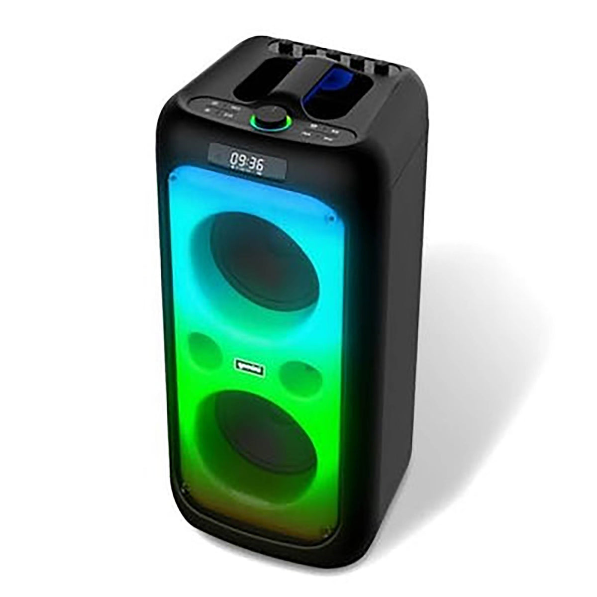Gemini Sound GGO-2650L Portable Bluetooth Boombox with karaoke Mic and LED lights, Dual 6.5" Woofers, 9-hr Battery