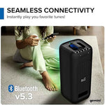 Gemini Sound GGO-2650L Portable Bluetooth Boombox with karaoke Mic and LED lights, Dual 6.5" Woofers, 9-hr Battery