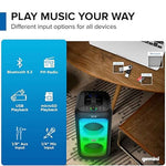 Gemini Sound GGO-2650L Portable Bluetooth Boombox with karaoke Mic and LED lights, Dual 6.5" Woofers, 9-hr Battery