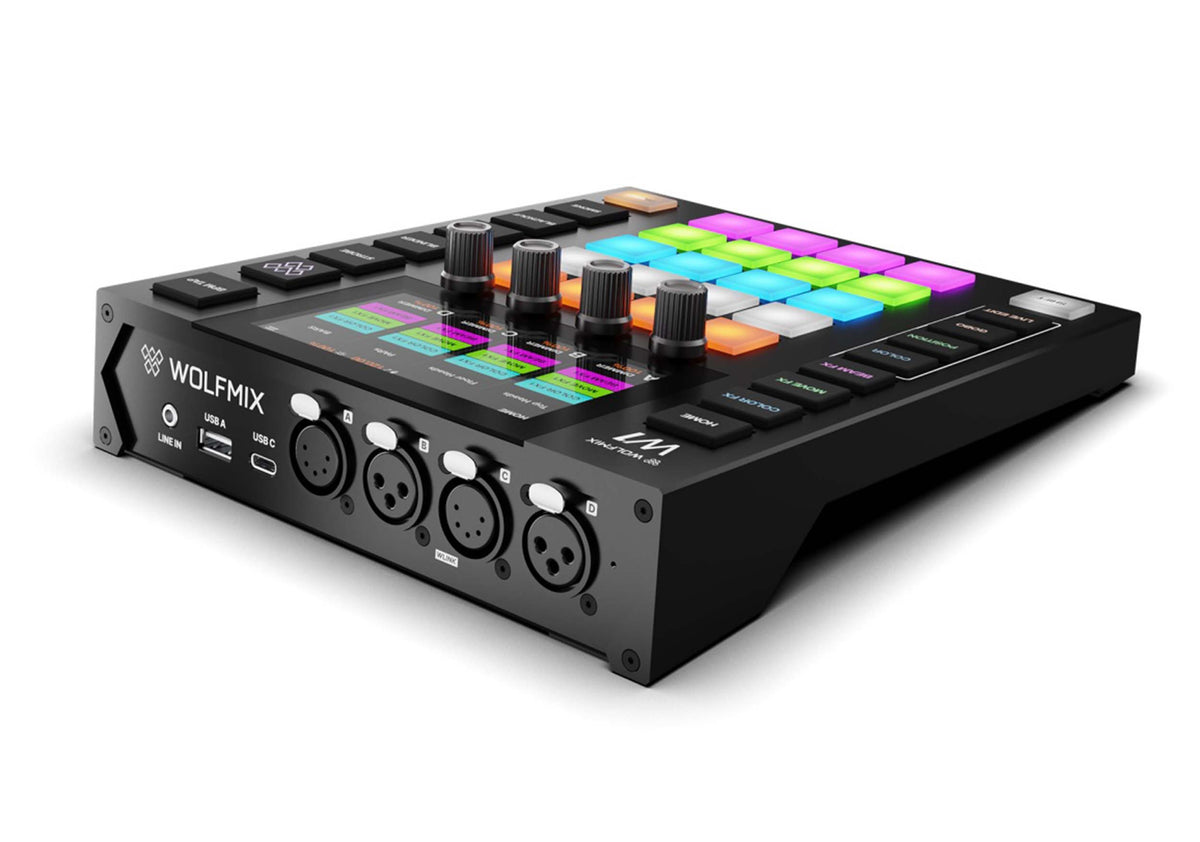 Wolfmix W1 MK3 Standalone DMX Lighting Controller with 4 DMX Universes and 4.3 Inch Touchscreen