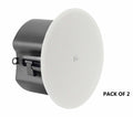 JBL Control 414C/T Micro 4 Inch Two Way Ceiling Loudspeaker Low Profile 105 mm Enclosure - 2 Packs