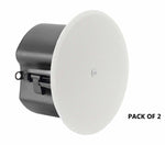 JBL Control 414C/T Micro 4 Inch Two Way Ceiling Loudspeaker Low Profile 105 mm Enclosure - 2 Packs