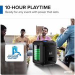 Gemini Sound GGO-650L portable Bluetooth Boombox with LED Party Lights, 6.5" Woofer, 10-Hour Battery