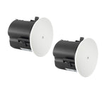 JBL Control 424C/T 4-Inch Two-Way Coaxial Ceiling Loudspeaker CRBI 130° Coverage with 70V/100V and 16Ω - 2 Packs