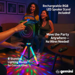 Gemini Sound GPK-200PK Portable Bluetooth Karaoke Machine, 2 Wireless Microphones, Light-up Tripod, 6.5" Woofer