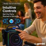 Gemini Sound GPK-200PK Portable Bluetooth Karaoke Machine, 2 Wireless Microphones, Light-up Tripod, 6.5" Woofer