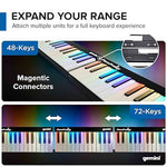 Gemini Sound GPP-101 Expandable Wireless MIDI Keyboard, 24 Light-up keys, Bluetooth 5.0, Magnetic Expansion to 72 keys