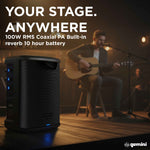 Gemini Sound GPSS-650 MKII Portable Rechargeable Bluetooth PA Speaker, 400W, 6.5" Coaxial, 3-Channel Mixer with Reverb