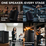 Gemini Sound GPSS-650 MKII Portable Rechargeable Bluetooth PA Speaker, 400W, 6.5" Coaxial, 3-Channel Mixer with Reverb