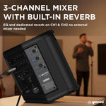 Gemini Sound GPSS-650 MKII Portable Rechargeable Bluetooth PA Speaker, 400W, 6.5" Coaxial, 3-Channel Mixer with Reverb