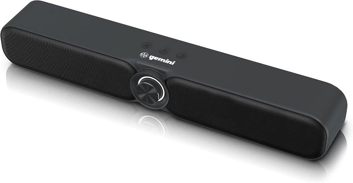Gemini Sound GSBR-20 Portable Bluetooth Soundbar, 3.5-hr Battery