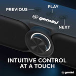 Gemini Sound GSBR-20 Portable Bluetooth Soundbar, 3.5-hr Battery
