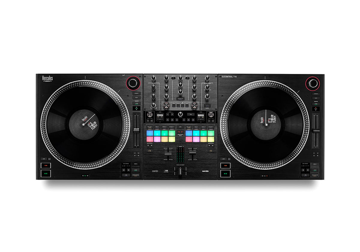 Hercules DJ Control T10 Gig Pack Motorized DJ Performance Controller with UDG Backpack