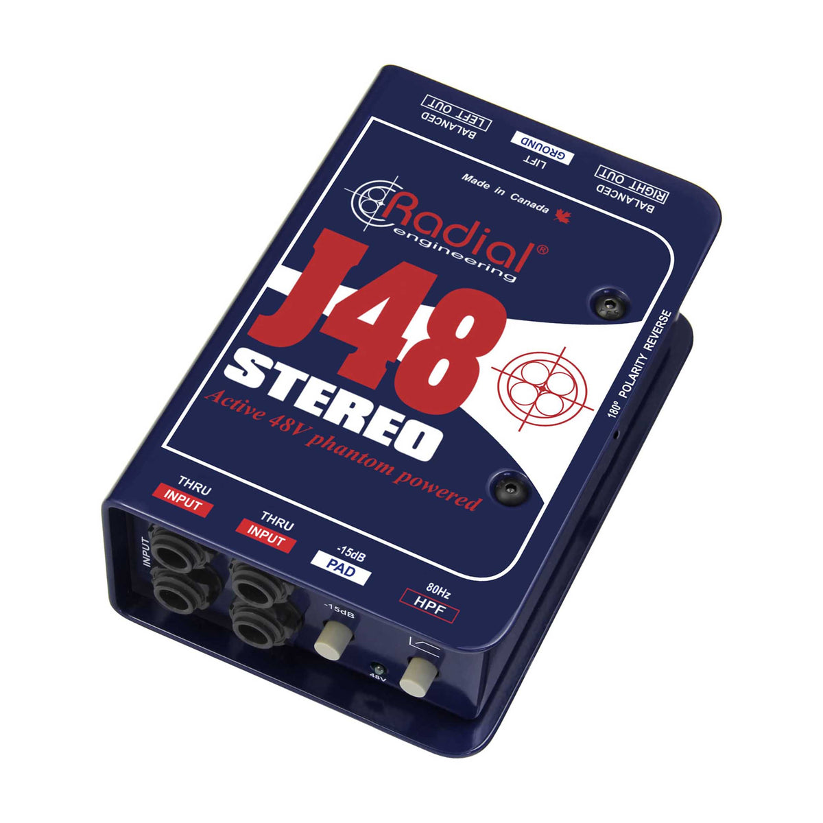 Radial Engineering J48 Stereo 2 Channel Active Direct Box with 48V Phantom Power
