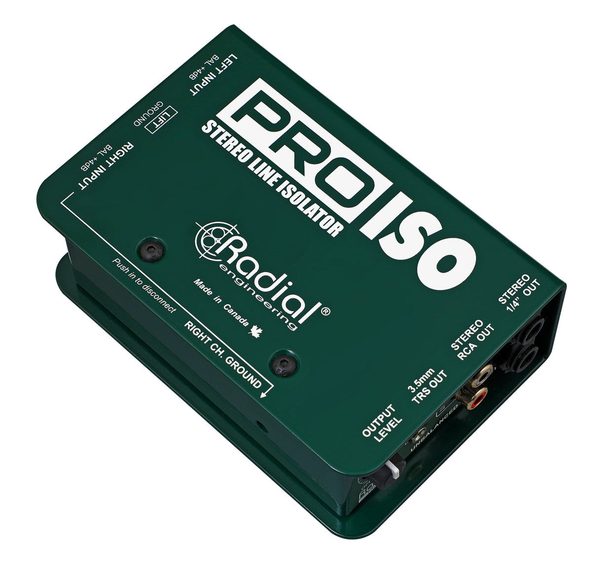 Radial Engineering Pro Iso Stereo Line Isolator with Transformer Isolation and Level Control