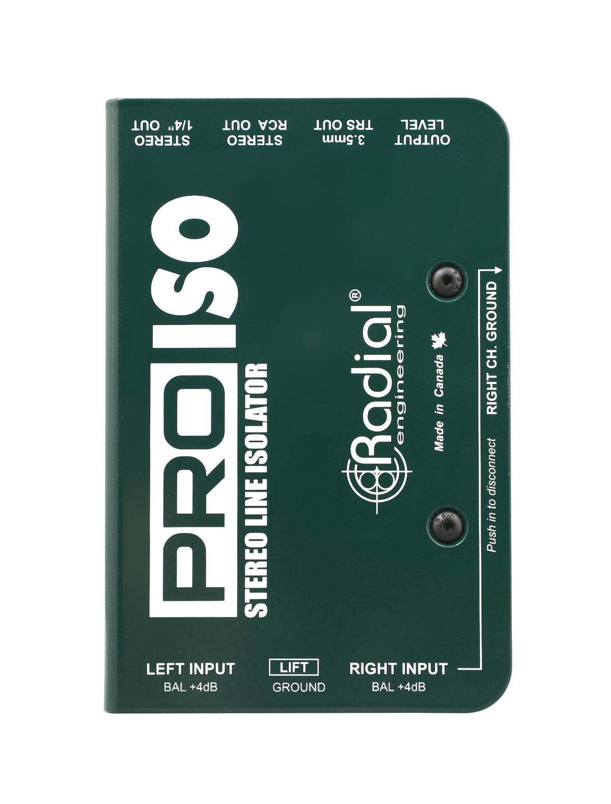 Radial Engineering Pro Iso Stereo Line Isolator with Transformer Isolation and Level Control