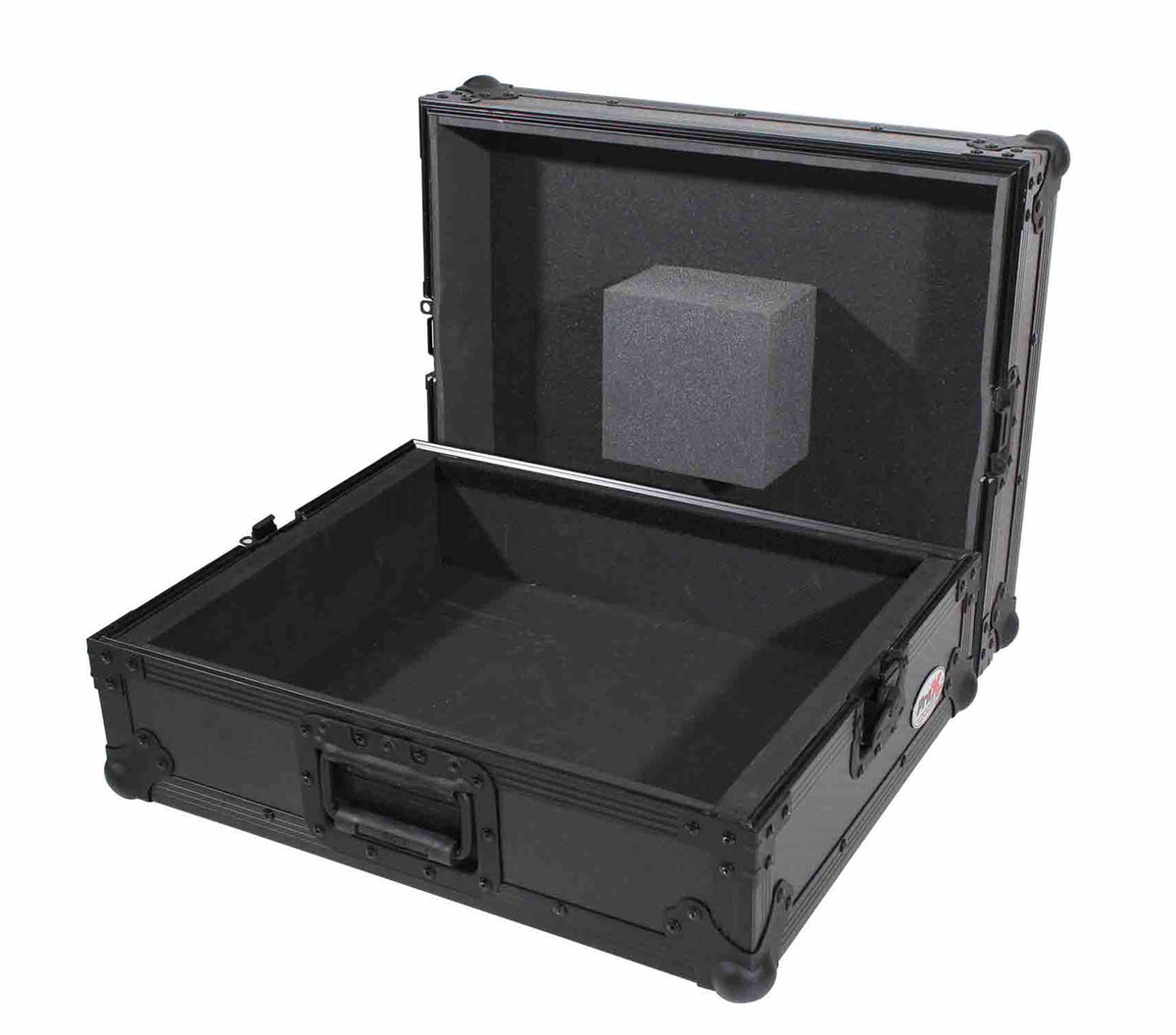 Estuche de vuelo ProX T-TTBL para tocadiscos con kit de espuma - Negro sobre negro