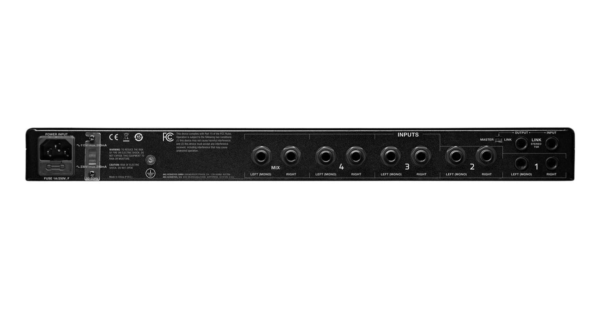 AKG HP6E US 6-Channel Headphone Amplifier 5 Stereo Inputs and 6 Stereo