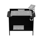 ProX XFH-MOVEBL Humpter MOVE Portable Folding DJ Booth Lightweight Aluminum Frame with Scratch Resistant Tabletop - Black
