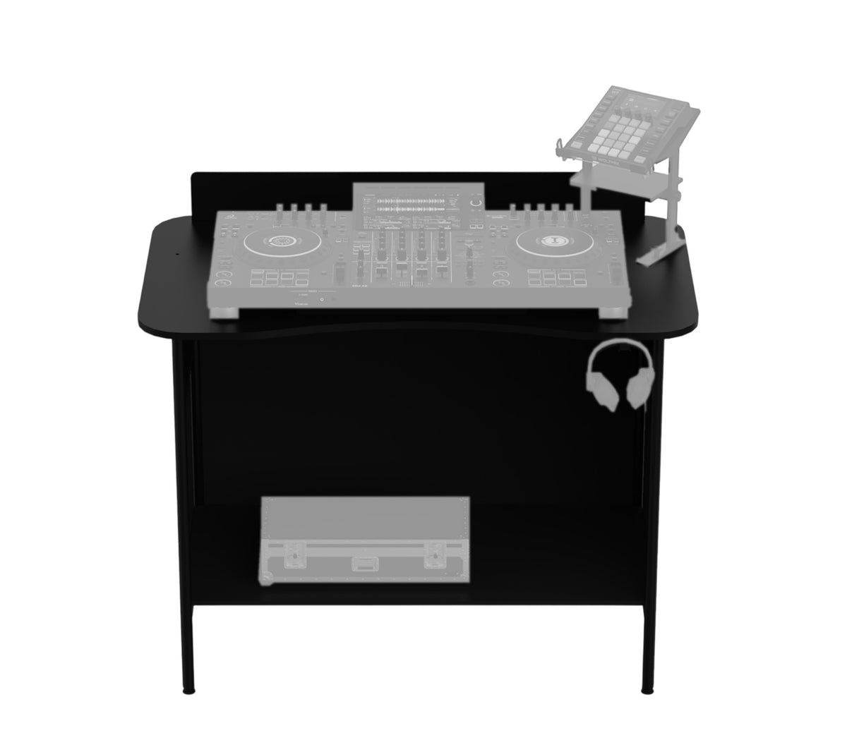 ProX XFH-MOVEBL Humpter MOVE Portable Folding DJ Booth Lightweight Aluminum Frame with Scratch Resistant Tabletop - Black