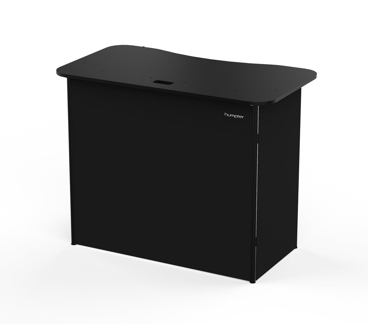 ProX XFH-MOVEBL Humpter MOVE Portable Folding DJ Booth Lightweight Aluminum Frame with Scratch Resistant Tabletop - Black