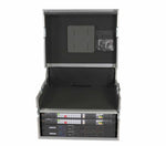 ProX XSM-AVFCREGIE4 Broadcast Regie Production Video Controller Flight Case 4U Rack Bay with Monitor Mount