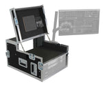 ProX XSM-AVFCREGIE4 Broadcast Regie Production Video Controller Flight Case 4U Rack Bay with Monitor Mount