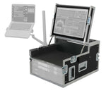 ProX XSM-AVFCREGIE4 Broadcast Regie Production Video Controller Flight Case 4U Rack Bay with Monitor Mount