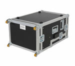 ProX XSM-AVFCREGIE4 Broadcast Regie Production Video Controller Flight Case 4U Rack Bay with Monitor Mount