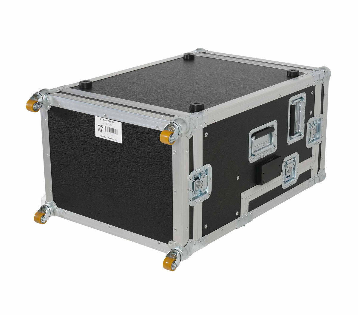 ProX XSM-AVFCREGIE4 Broadcast Regie Production Video Controller Flight Case 4U Rack Bay with Monitor Mount