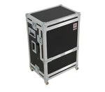 ProX XSM-AVFCREGIE4 Broadcast Regie Production Video Controller Flight Case 4U Rack Bay with Monitor Mount