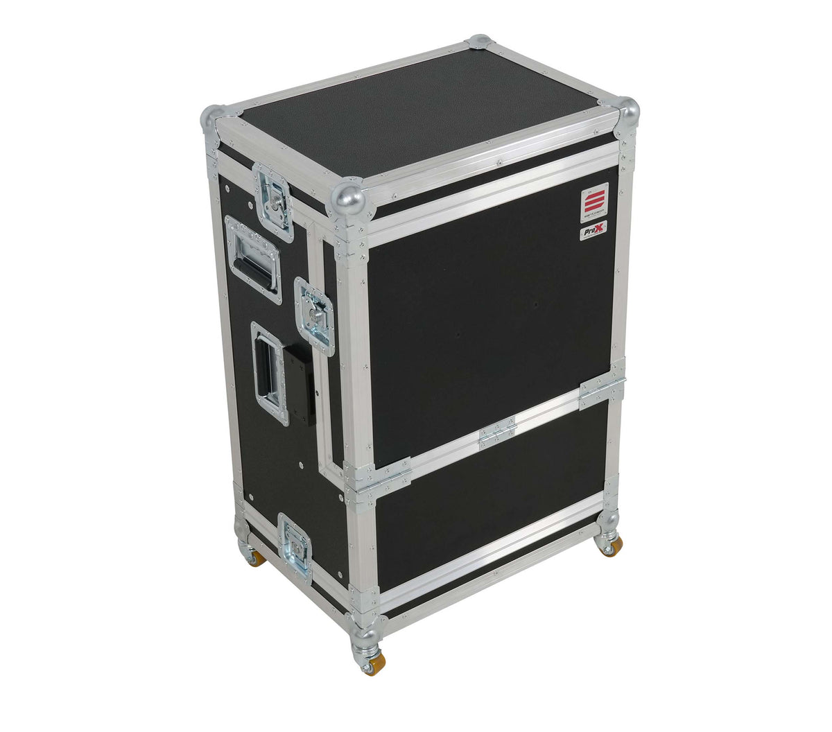 ProX XSM-AVFCREGIE4 Broadcast Regie Production Video Controller Flight Case 4U Rack Bay with Monitor Mount