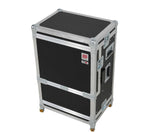 ProX XSM-AVFCREGIE4 Broadcast Regie Production Video Controller Flight Case 4U Rack Bay with Monitor Mount