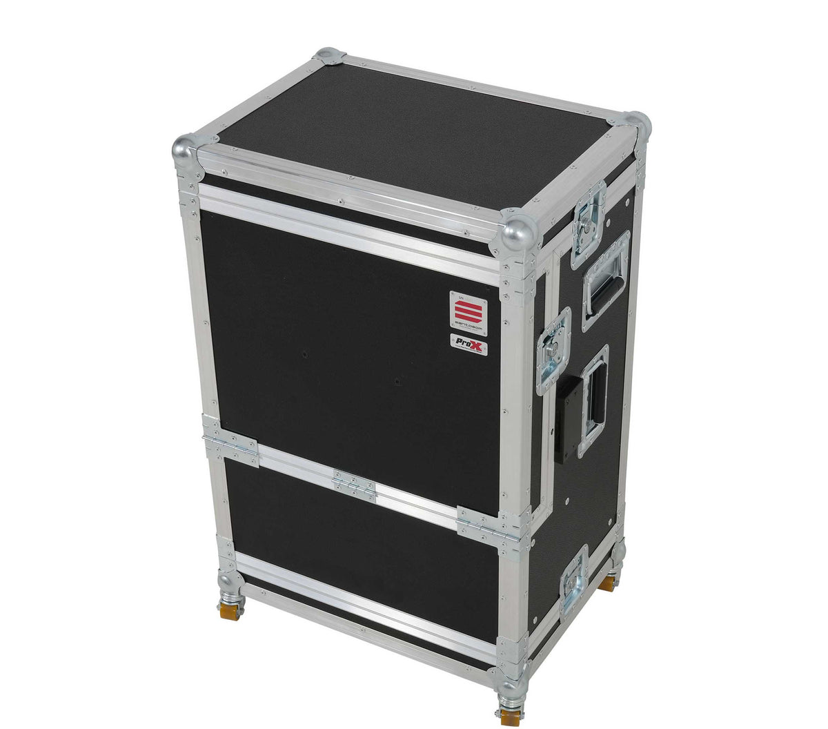 ProX XSM-AVFCREGIE4 Broadcast Regie Production Video Controller Flight Case 4U Rack Bay with Monitor Mount